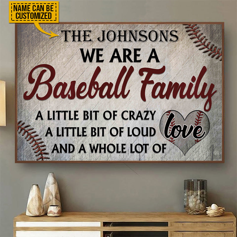 Personalized Baseball Family A Little Bit Of Customized Poster