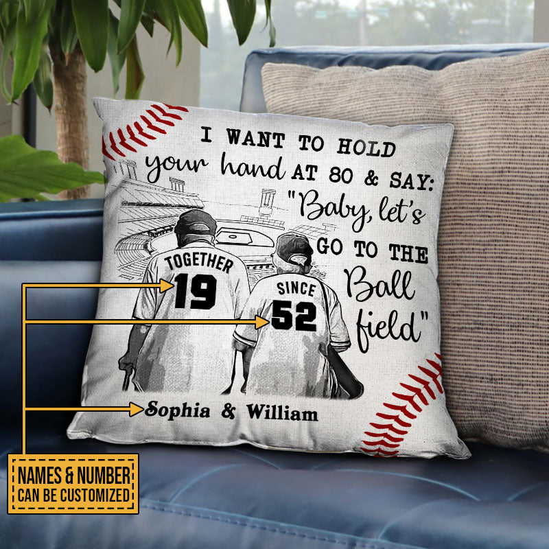 Personalized Baseball Hold Your Hand Customized Pillow
