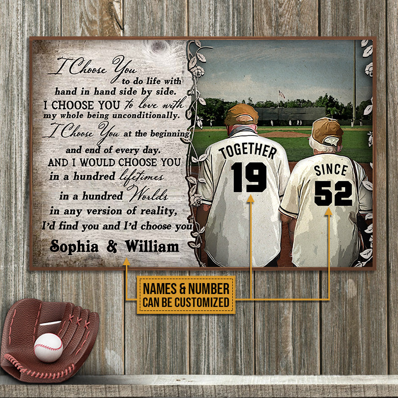 Personalized Baseball I Choose You Customized Poster