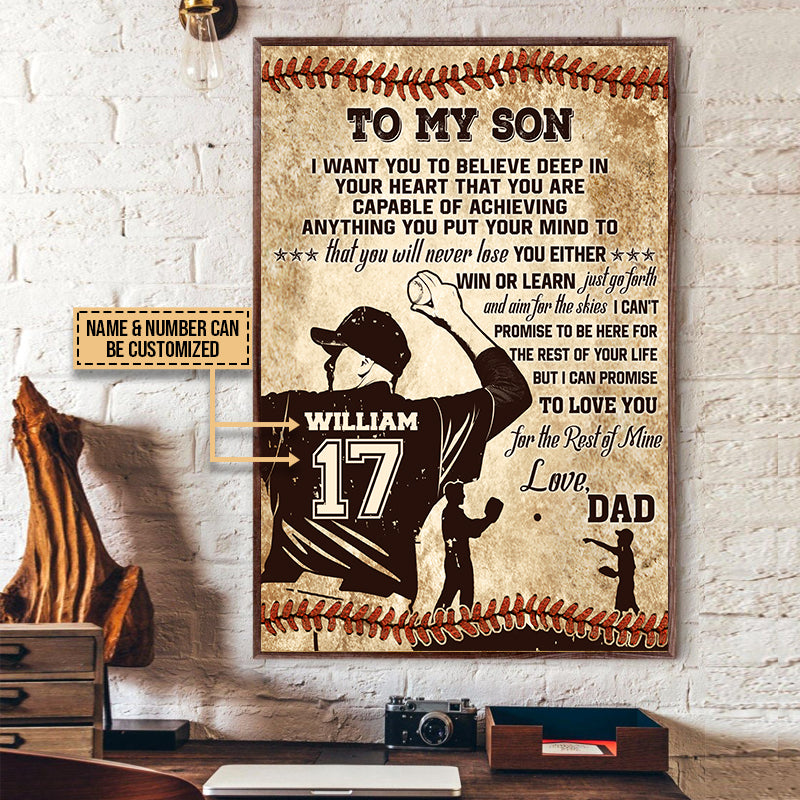 Personalized Baseball Turn Back The Clock Customized Poster - Wander Prints™