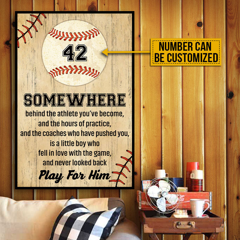 Personalized Baseball Play For Him Customized Poster