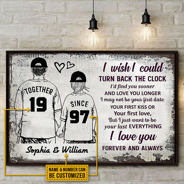 Personalized Baseball Turn Back The Clock Customized Poster - Wander Prints™