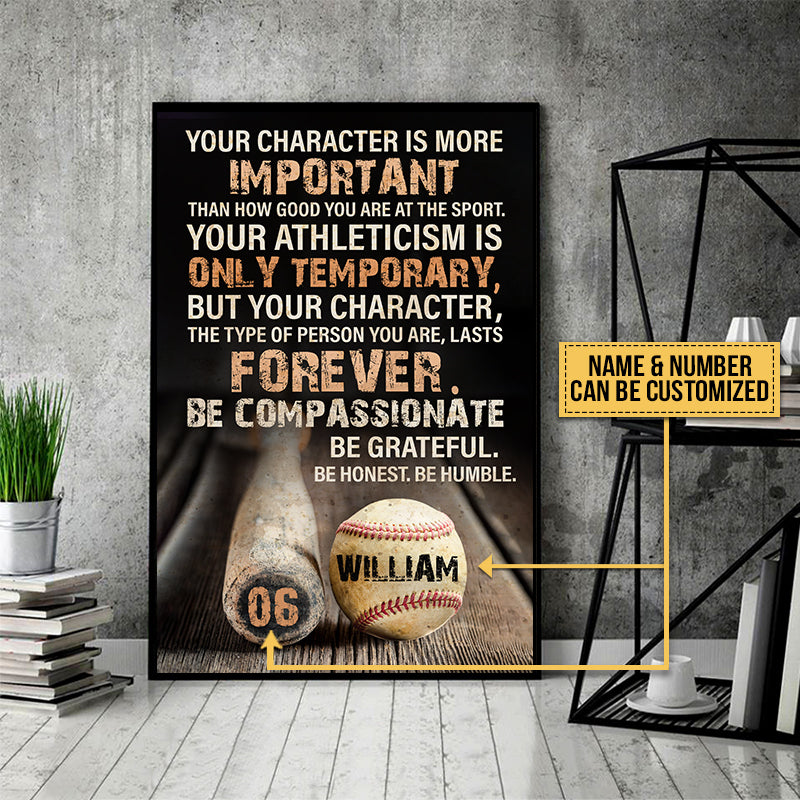 Personalized Baseball Your Character Customized Poster