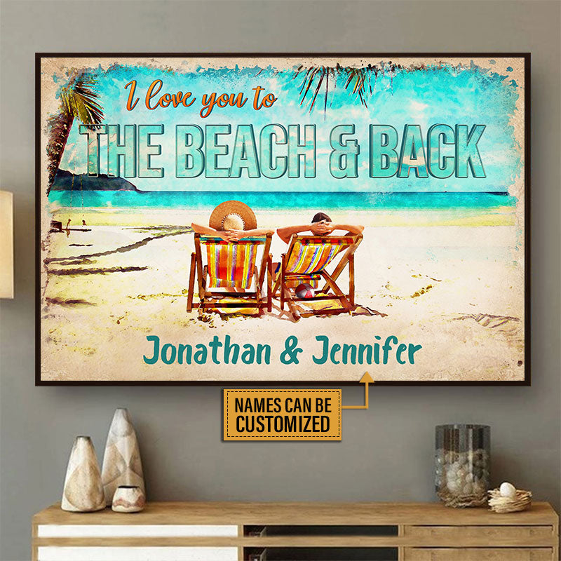 Personalized Beach Love You To The Beach Customized Poster