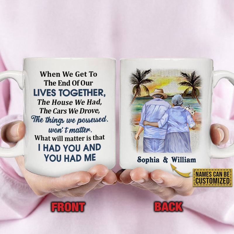Personalized Beach Old Couple When We Get Custom Mug