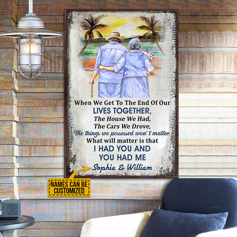 Personalized Beach Old Couple When We Get Custom Poster