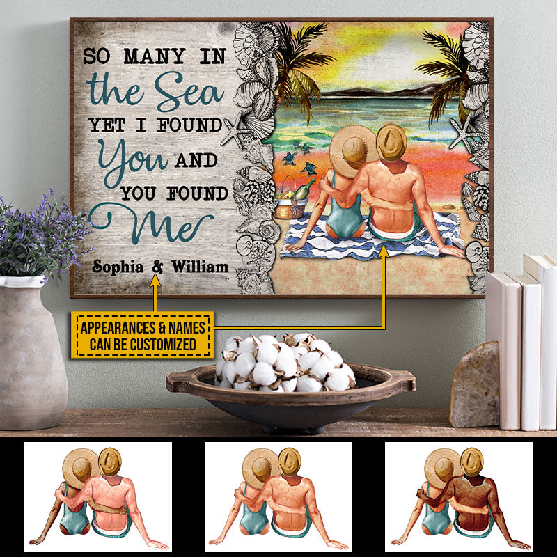 Personalized Beach Young Couple So Many Custom Poster