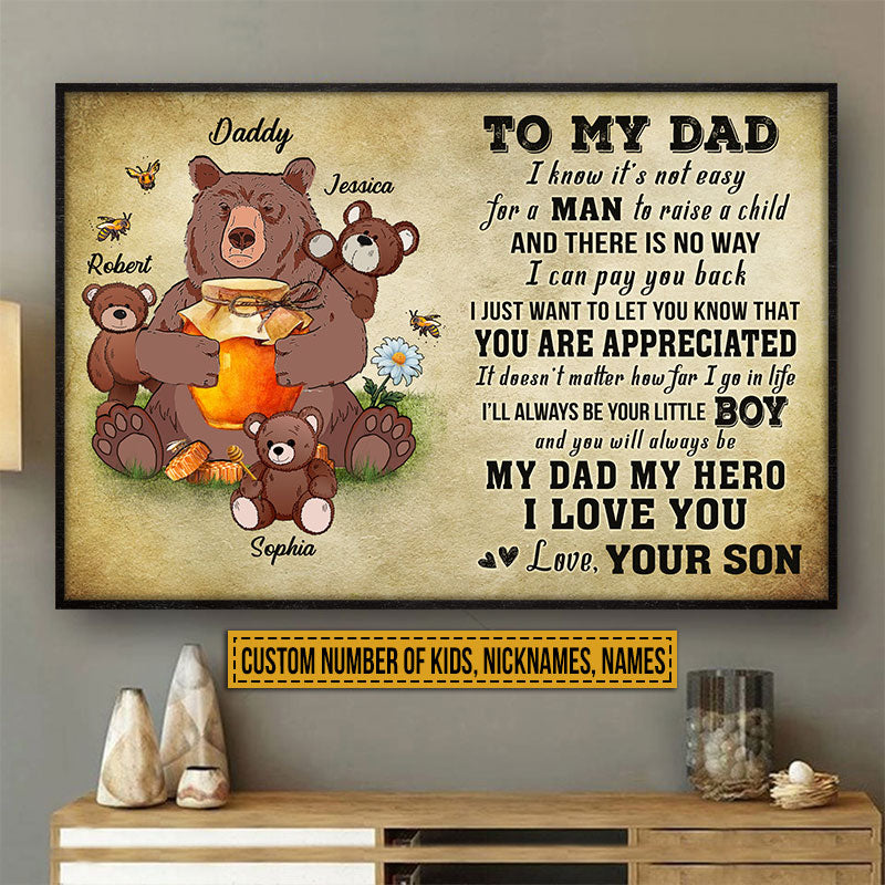 Daddy bear p o frame fashion