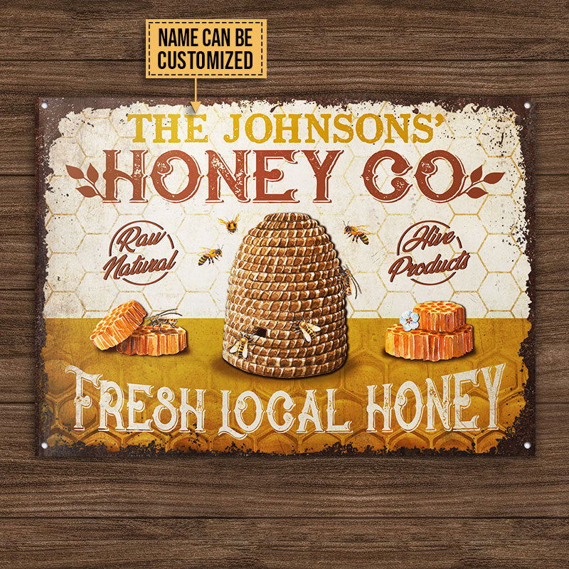 Honey Bee Fresh Honey Custom Classic Metal Signs, Bee Gift, Bee Decor -  Wander Prints™