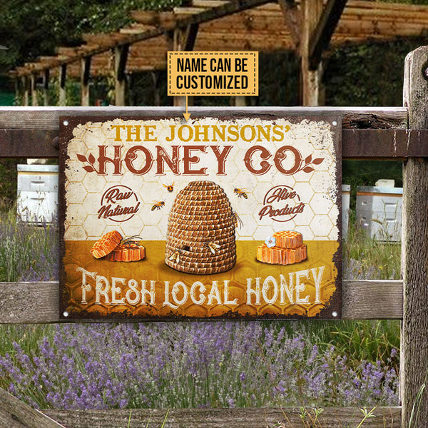 Honey Bee Fresh Honey Custom Classic Metal Signs, Bee Gift, Bee Decor -  Wander Prints™