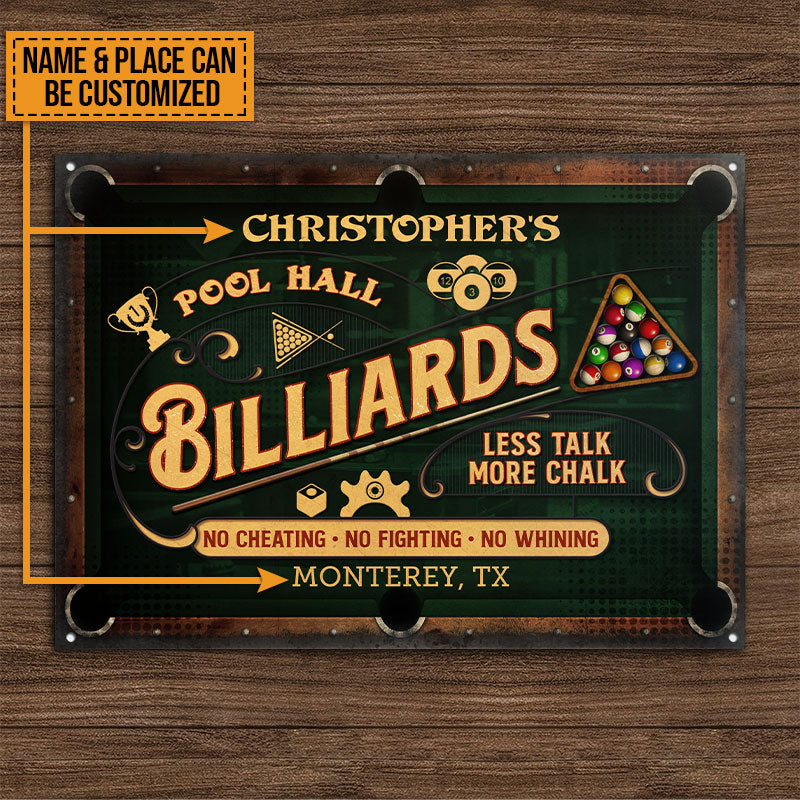 Billiards Sign Personalized Poolhall Sign For Game Room -  Portugal
