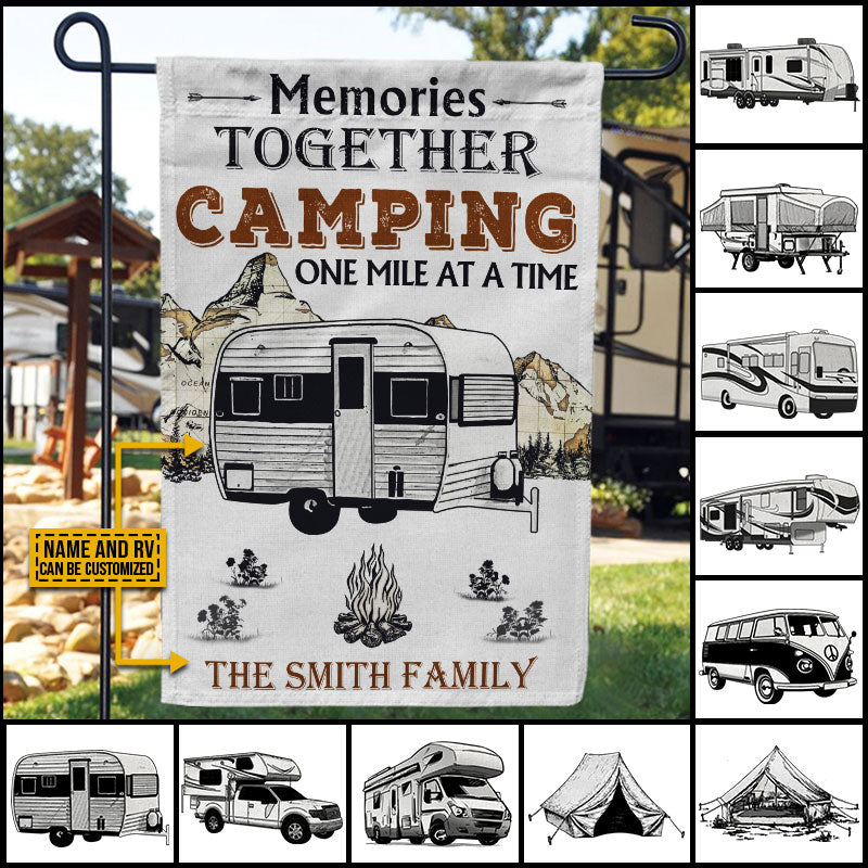 Personalized Camping Map Memories Together Customized Flag