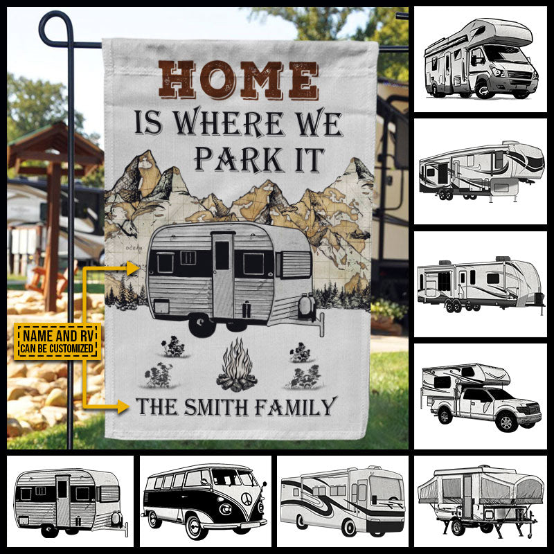 Personalized Camping Map We Park It Customized Flag
