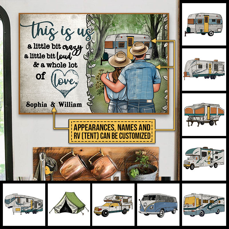 Personalized Camping Young Couple This Is Us Custom Poster