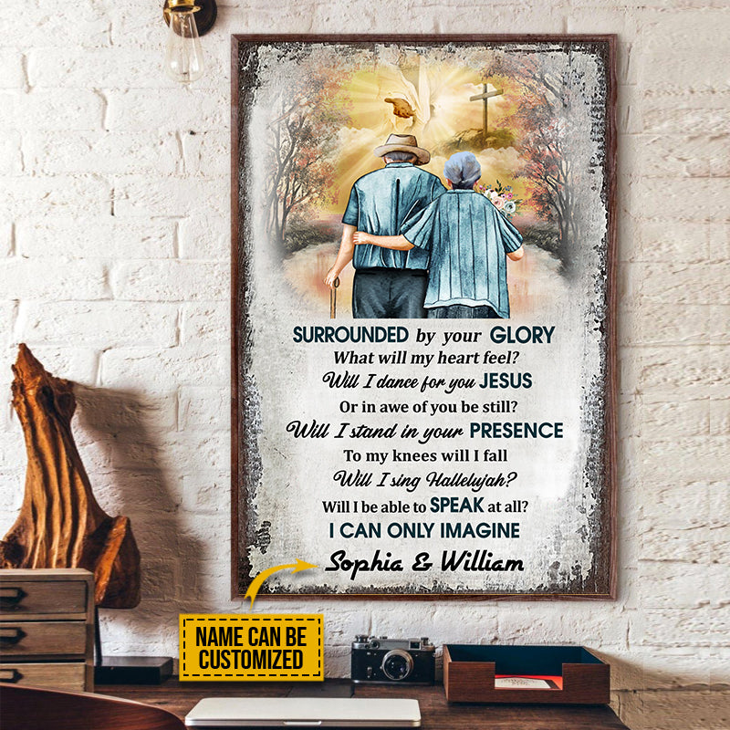 Personalized Christian Old Couple I Can Only Imagine Vertical Custom Poster