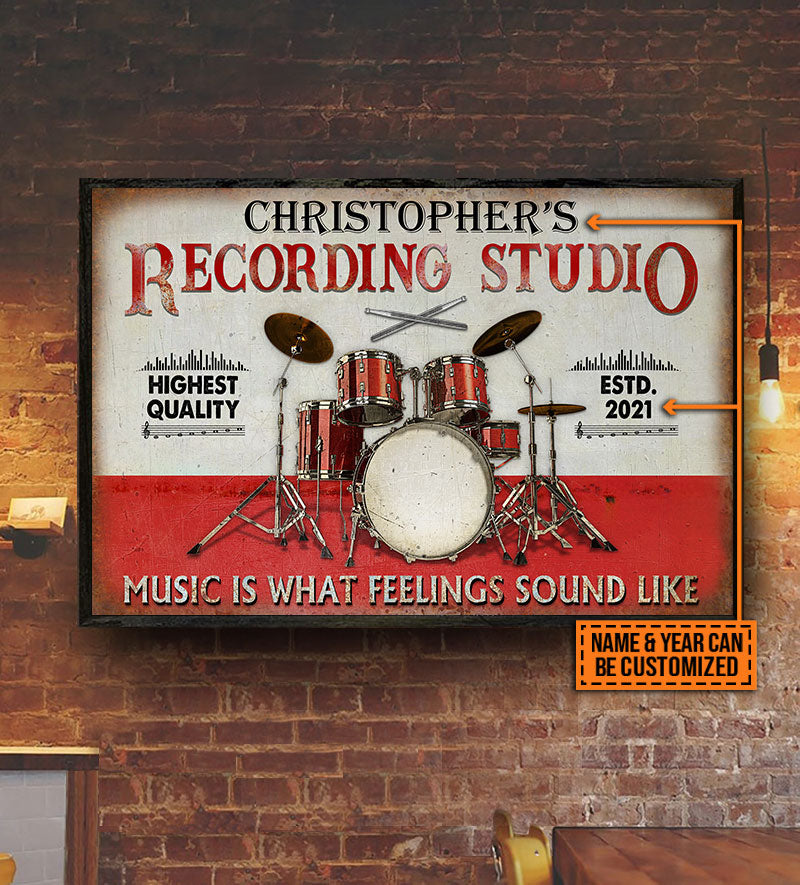Personalized Drum What Feelings Sound Like Customized Poster
