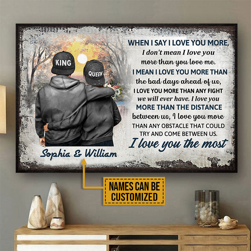 Personalized Family Couple Love You The Most Custom Poster