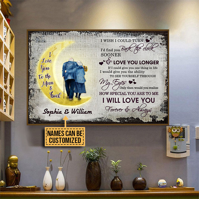 Personalized Family Old Couple Love You To Custom Poster
