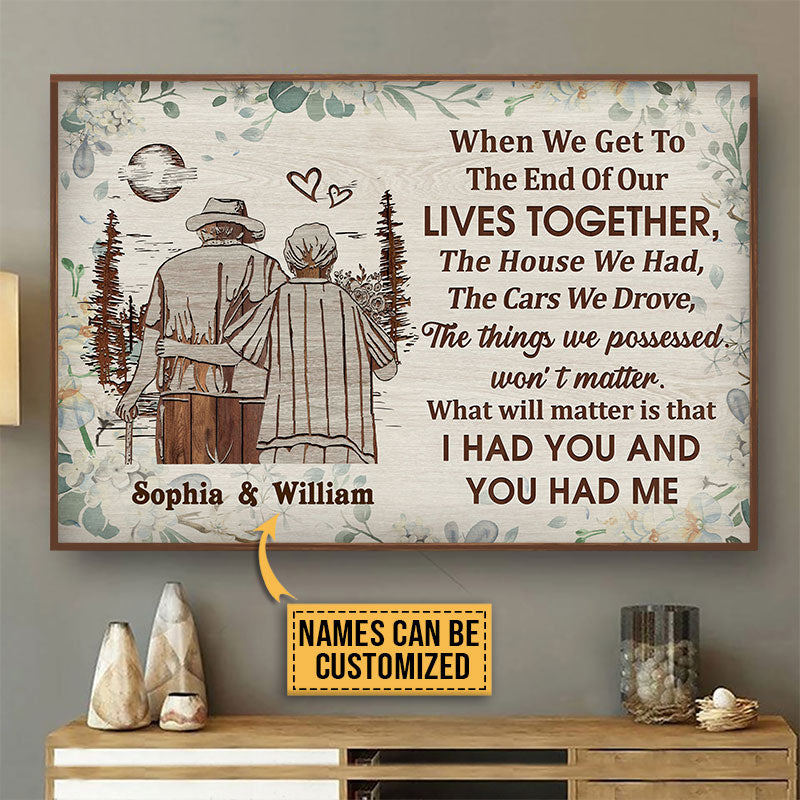Personalized Family Old Couple When We Get Floral Custom Poster