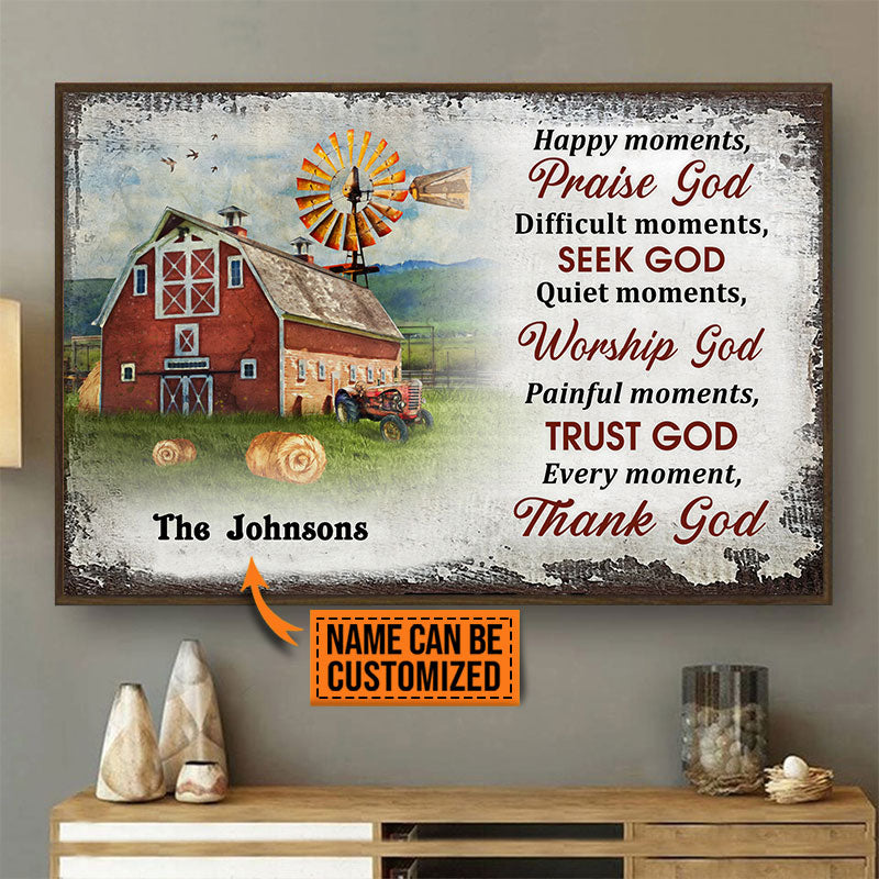 Personalized Farm Happy Moments Custom Poster