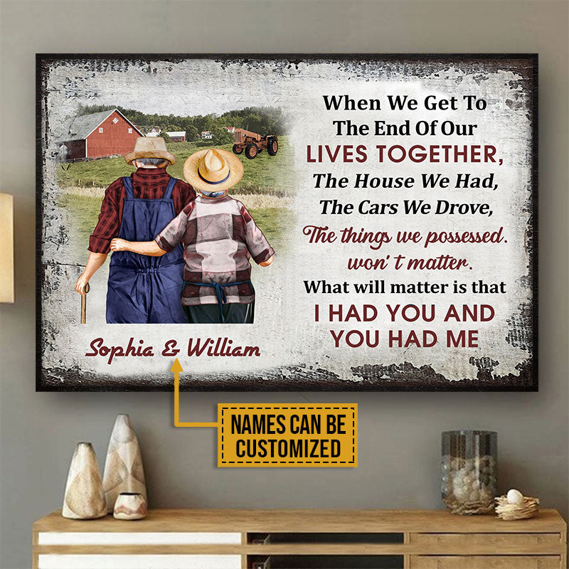 Personalized Farm Old Couple When We Get Custom Poster