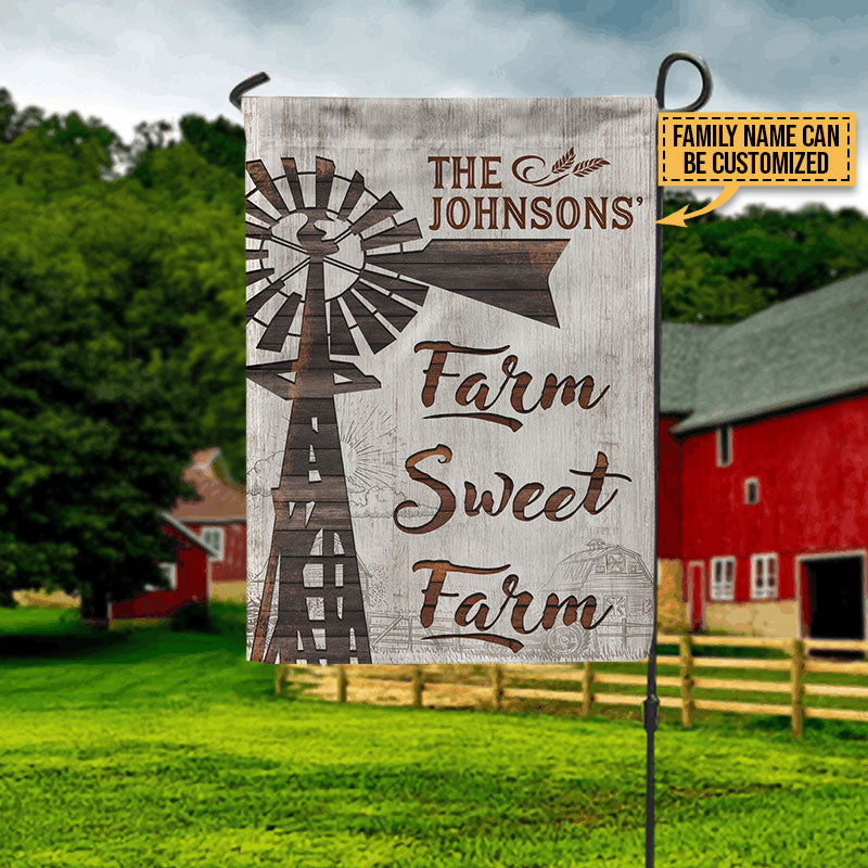 Personalized Farm Windmill Sweet Farm Cutsomized Flag
