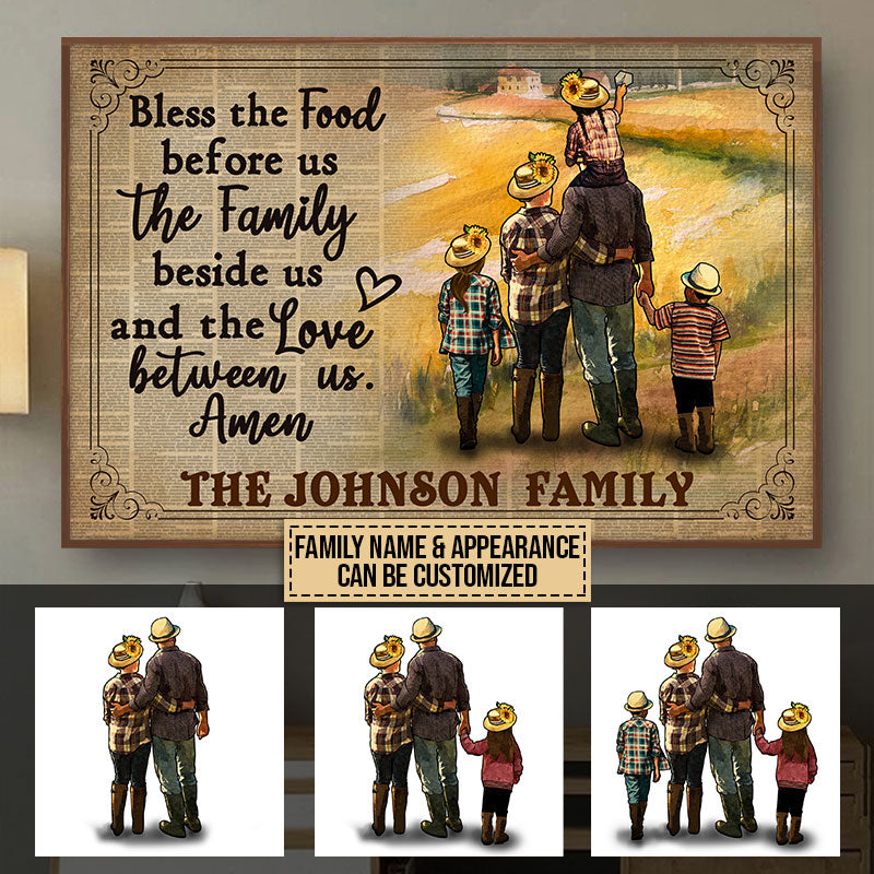Personalized Farmer Family Bless Custom Poster