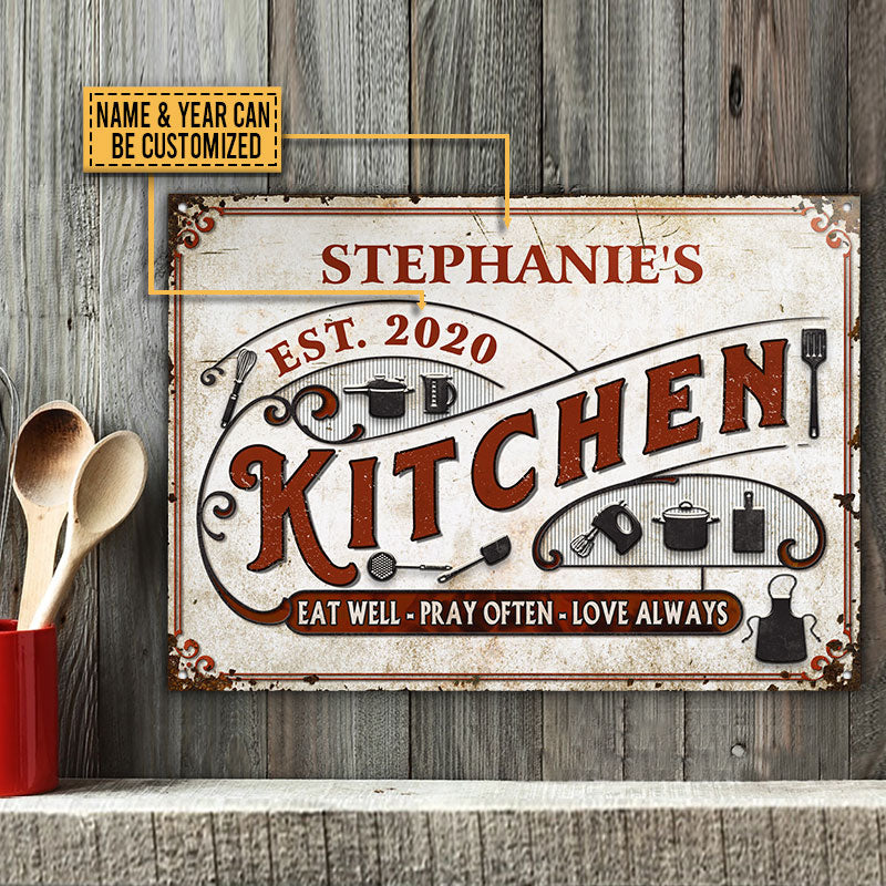 Personalized Kitchen Sign Custom Kitchen Sign Farmhouse Kitchen