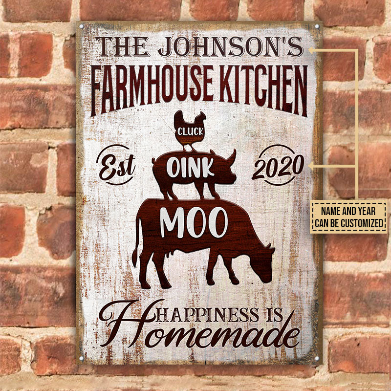 Farmhouse Pig and Market Typography Iron Wall Sign