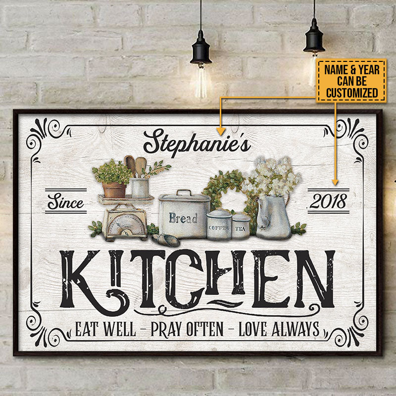 Coffee Bar Sign With Last Name Personalization, Decor, Farmhouse