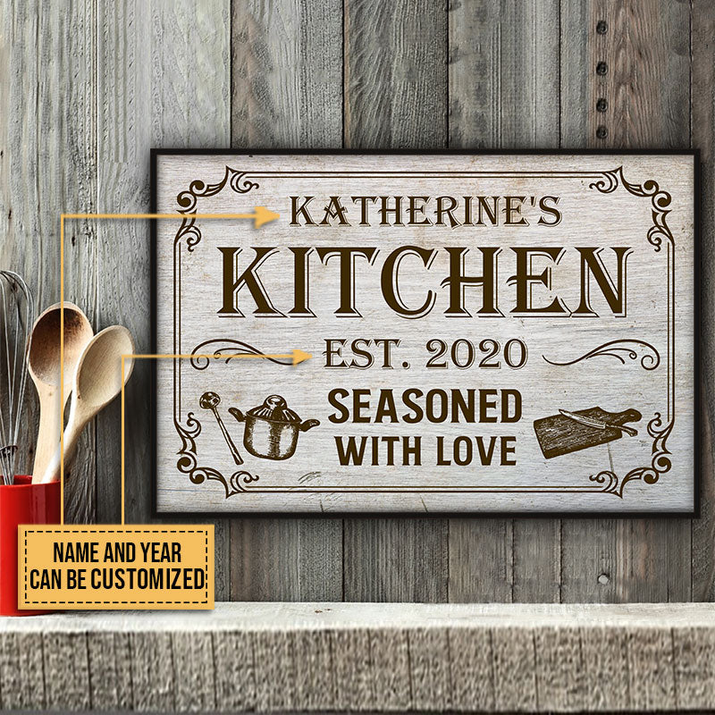 Personalized Farmhouse Kitchen With Love Customized Poster