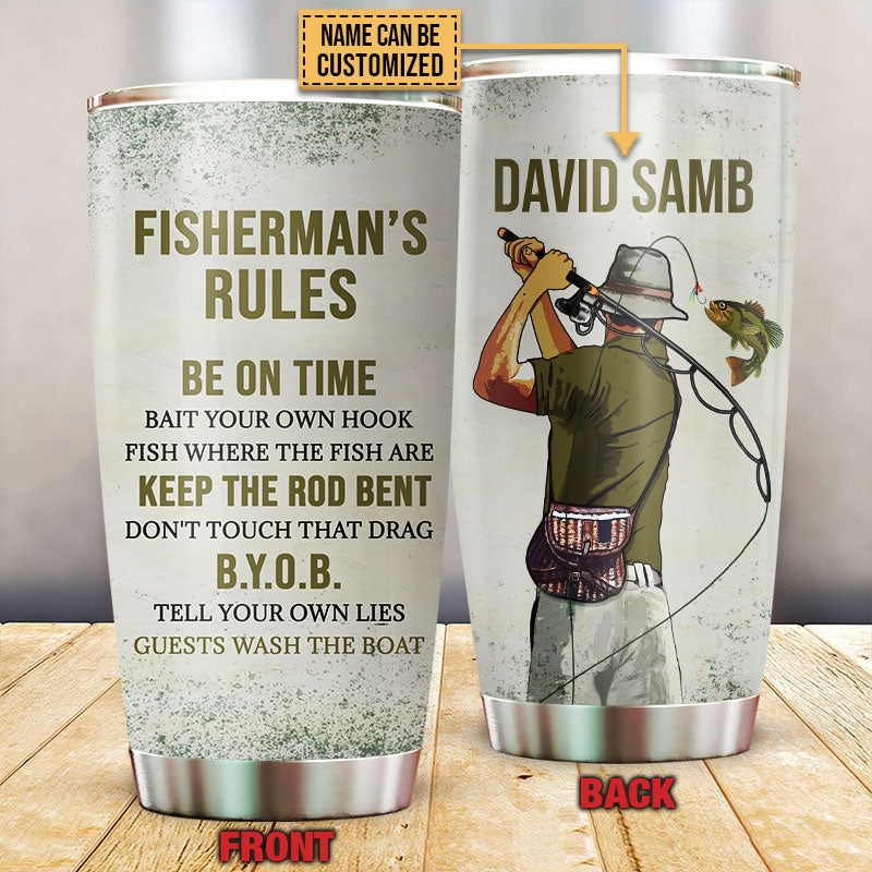 Personalized Fishing Be On Time Customized Tumbler