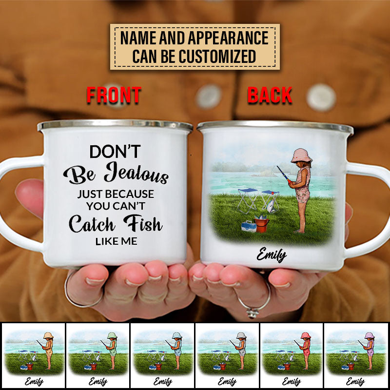 Personalized Fishing Don't Be Jealous Custom Campfire Mug