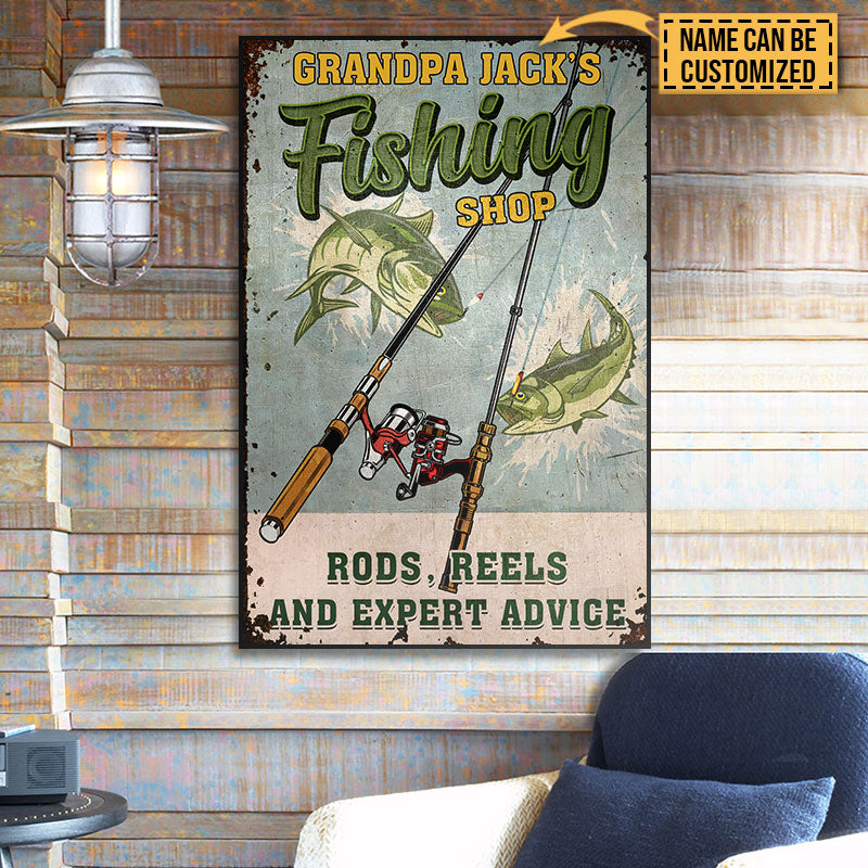 Personalized Fishing Tackle Shop Poster