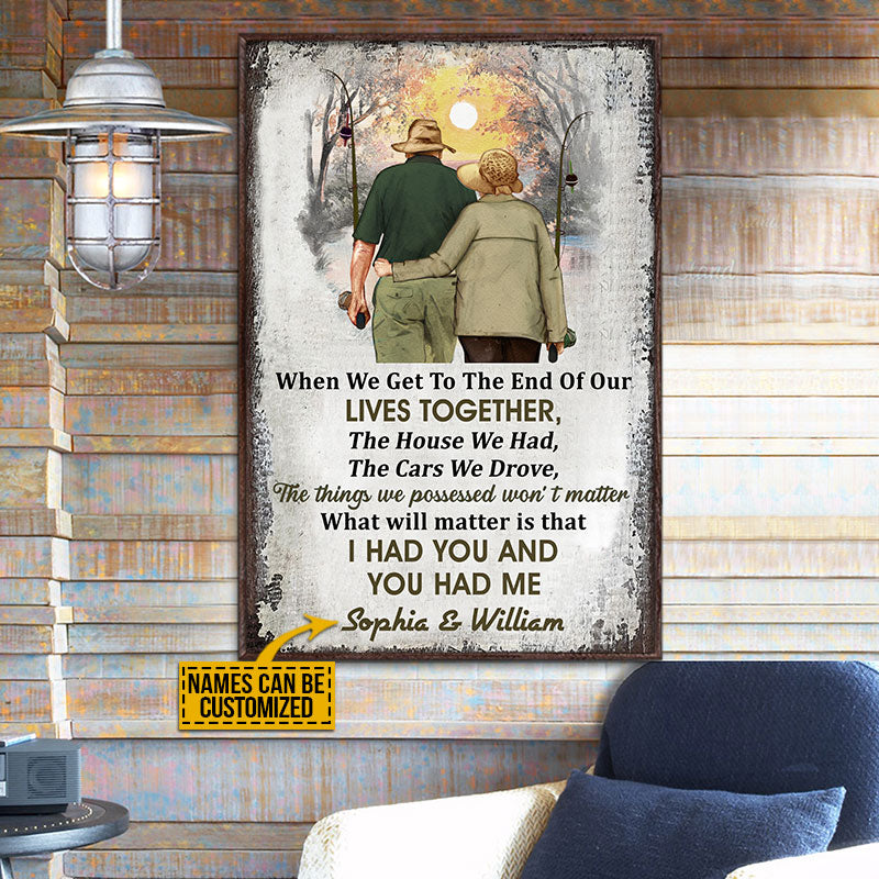 Personalized Fishing Vertical Old Couple When We Get Custom Poster