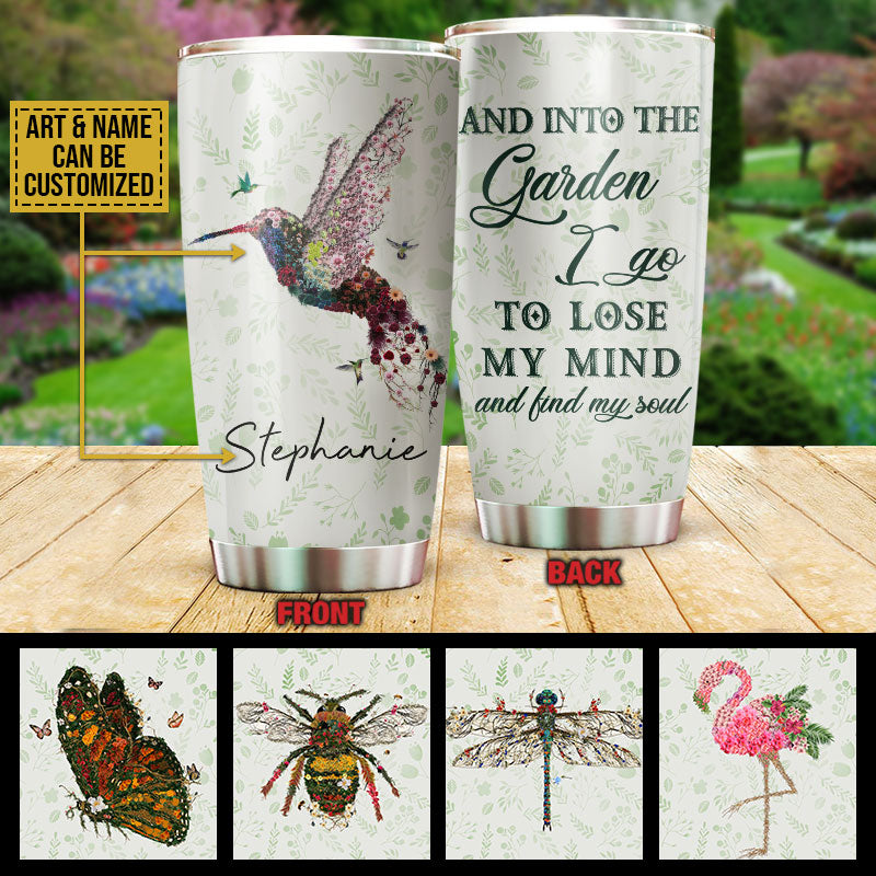 Personalized Garden Floral Art Find My Soul Custom Tumbler