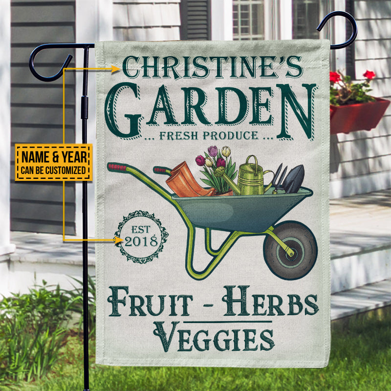 Personalized Garden Herbs And Veggie Customized Flag - Wander Prints™