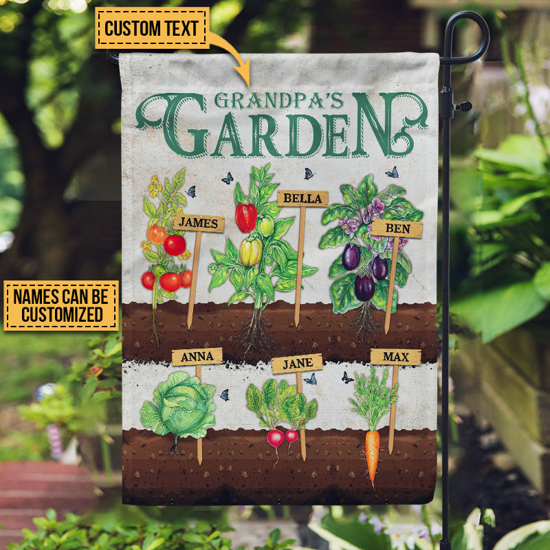 Personalized Garden Vegetables Customized Flag