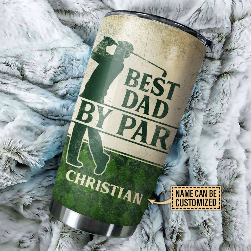 Personalized Golf Best Dad By Par Customized Tumbler