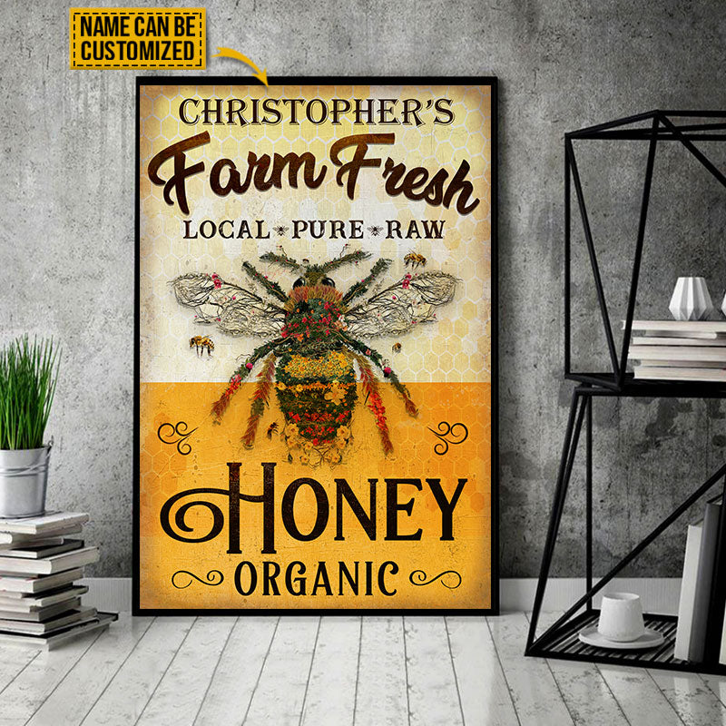 Honey Bee Fresh Honey Custom Classic Metal Signs, Bee Gift, Bee Decor -  Wander Prints™