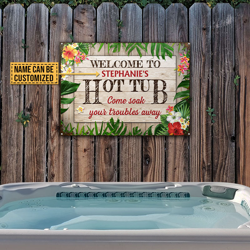 Custom Hot Tub Sign, Personalized Deck Decor, Fun Sign Factory