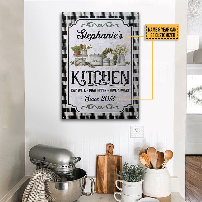  Personalized Kitchen Signs, Metal Kitchen Decor Sign