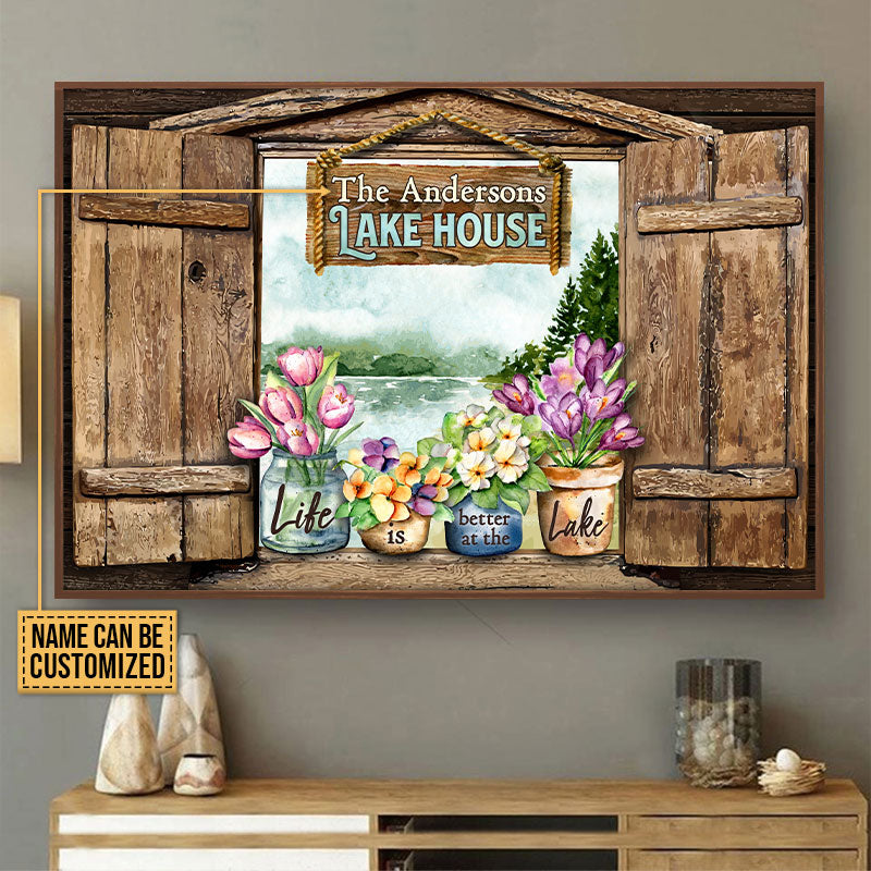 Personalized Lake House Life Is Better Custom Poster