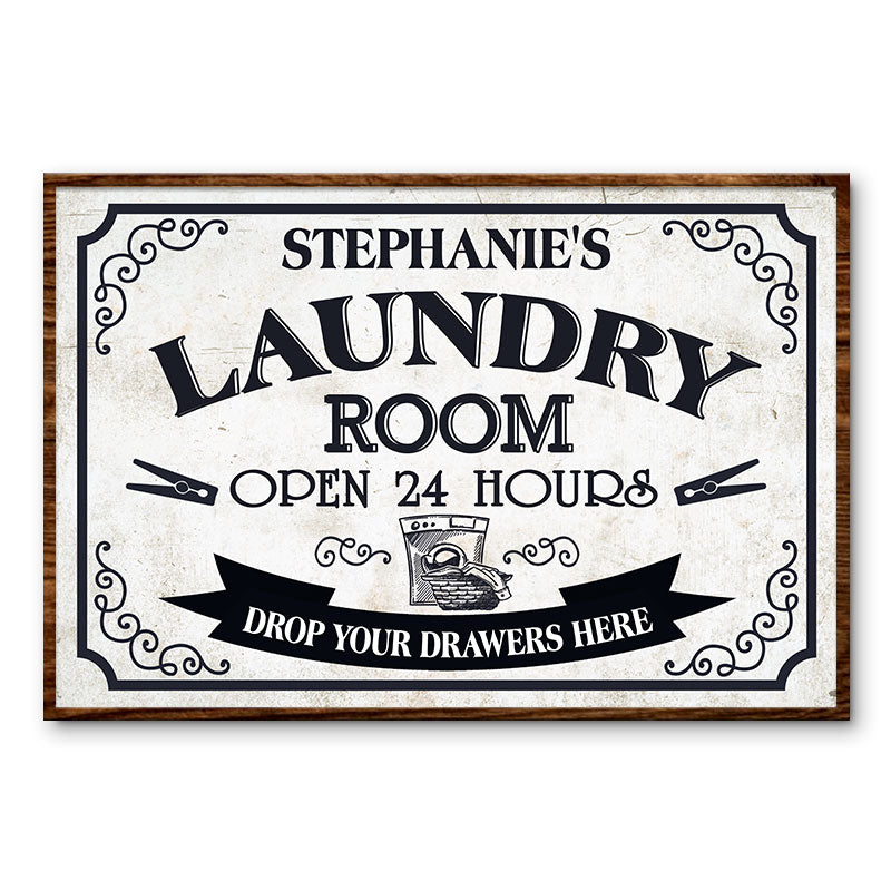 Personalized Laundry Room Self Service Custom Poster