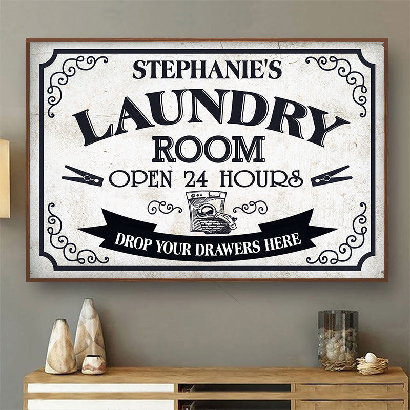 Personalized Laundry Room Self Service Custom Poster - Wander Prints™