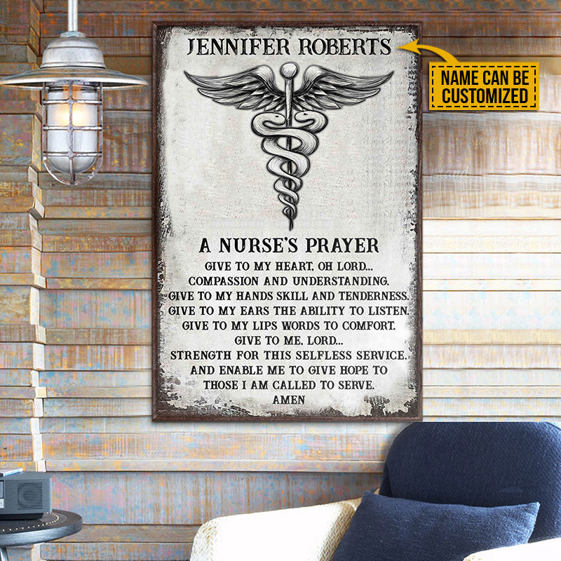 Personalized Nurse Prayer Customized Poster