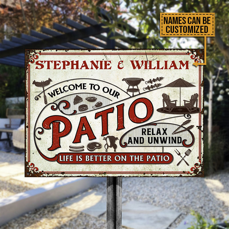 Personalized Patio Grilling Life Is Better Custom Classic Metal Signs