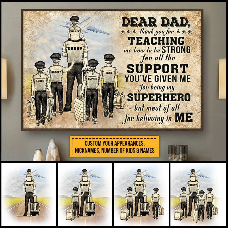 Personalized Baseball Dad And Child Thank You Dad Custom Quotes Custom -  Wander Prints™