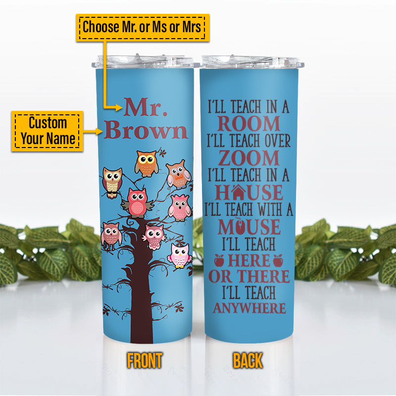 Personalized Teacher Skinny Tumbler