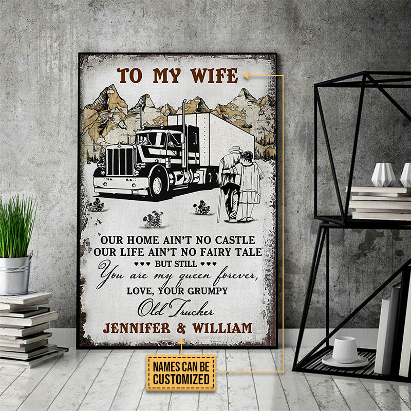 Personalized Trucker Our Home Custom Poster